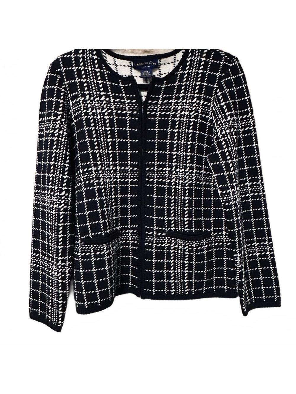 Charter Club Plaid Wool Blazer